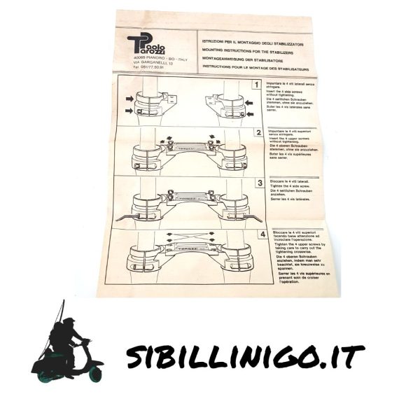 250012 STABILIZZATORE PER FORCELLE TAROZZI PER MOTO YAMAHA XJ550 1980 NOS