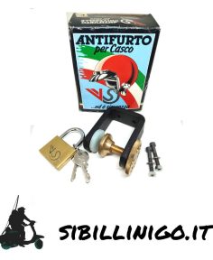 Antifurto Vintage per Casco Moped Scooter Vespa Lambretta Valenti Sante