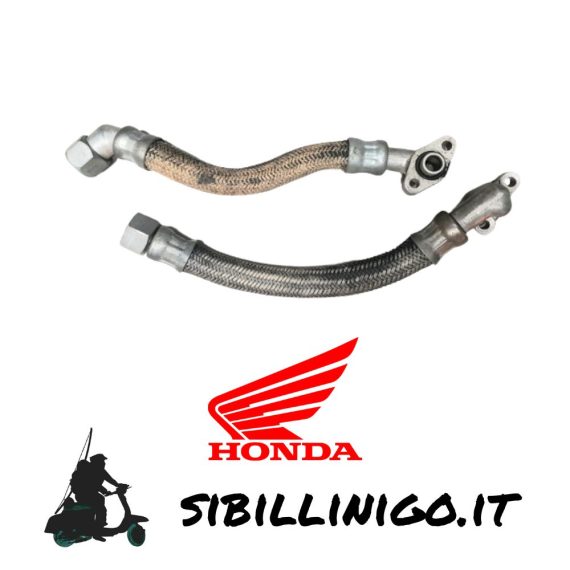 Coppia Tubi Serbatoio Olio Usati Originale Honda CB750 K0 K1 K2 Four 15510300017 + 15520300007