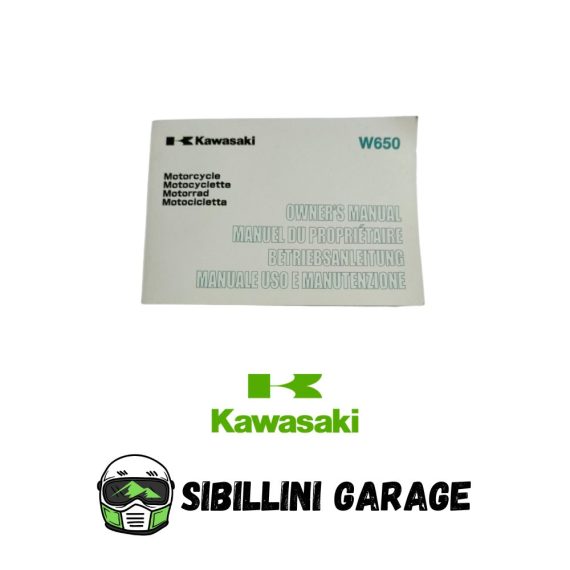 999761219 Uso e Manutenzione Originale Kawasaki W650 Owner's Manual NOS